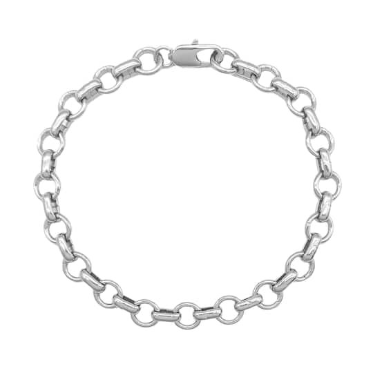 Rhodium Long &#x26; Short Charm Bracelet by Bead Landing&#x2122;